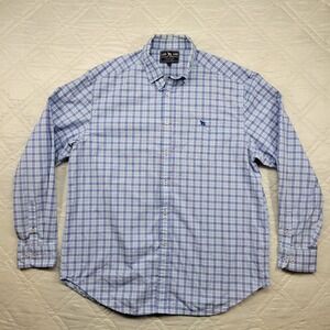 Over Under Featherweight blue check long sleeve dress shirt‎ size XL